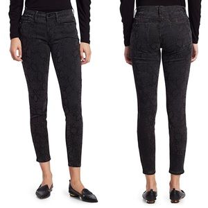 NWT Frame Denim Le Skinny de Jeanne Mid-Rise Crop Python Print Jeans (Size 25)